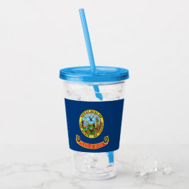 Patriottische Acryl Tumbler met vlag van Idaho Drinkbeker