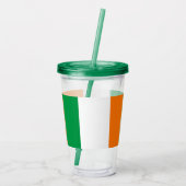 Patriottische Acryl Tumbler met vlag van Ierland Acryl Drinkbeker (Achterkant)
