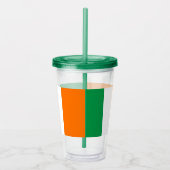 Patriottische Acryl Tumbler met vlag van Ierland Acryl Drinkbeker (Rechts)