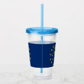 Patriottische Acryl Tumbler met vlag van Indiana Acryl Drinkbeker (Rechts)