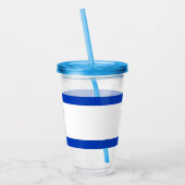 Patriottische Acryl Tumbler met vlag van Israël Acryl Drinkbeker (Links)