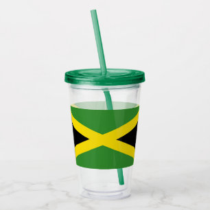 Patriottische Acryl Tumbler met vlag van Jamaica Drinkbeker