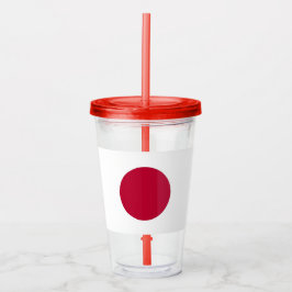Patriottische Acryl Tumbler met vlag van Japan Acryl Drinkbeker