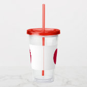 Patriottische Acryl Tumbler met vlag van Japan Drinkbeker (Rechts)