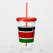 Patriottische Acryl Tumbler met vlag van Kenia Drinkbeker (Rechts)