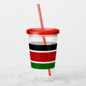 Patriottische Acryl Tumbler met vlag van Kenia Drinkbeker (Links)