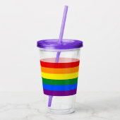 Patriottische Acryl Tumbler met vlag van LGBT Acryl Drinkbeker (Achterkant)