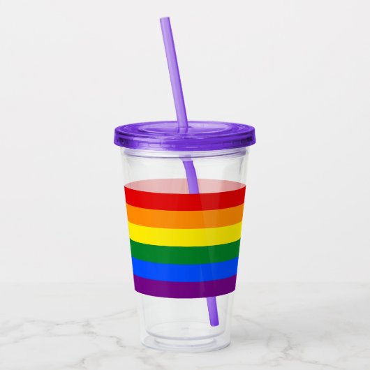 Patriottische Acryl Tumbler met vlag van LGBT Acryl Drinkbeker (Links)
