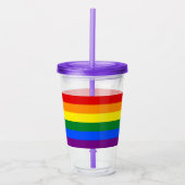 Patriottische Acryl Tumbler met vlag van LGBT Acryl Drinkbeker (Voorkant)
