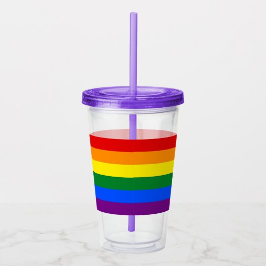 Patriottische Acryl Tumbler met vlag van LGBT Acryl Drinkbeker (Rechts)