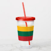 Patriottische Acryl Tumbler met vlag van Litouwen Acryl Drinkbeker (Links)
