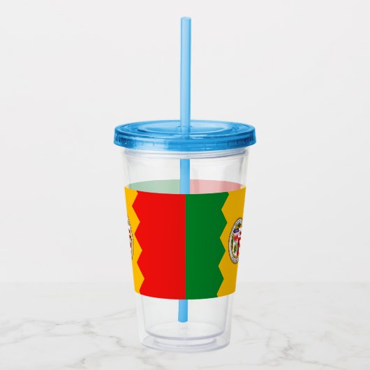 Patriottische Acryl Tumbler met vlag van Los Angel Acryl Drinkbeker (Rechts)