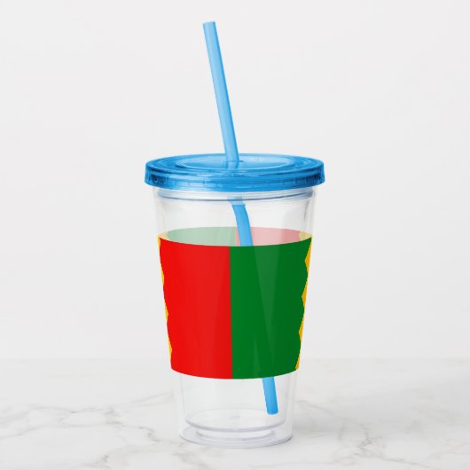 Patriottische Acryl Tumbler met vlag van Los Angel Acryl Drinkbeker (Links)