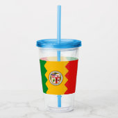 Patriottische Acryl Tumbler met vlag van Los Angel Acryl Drinkbeker (Voorkant)