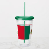 Patriottische Acryl Tumbler met vlag van Mexico Drinkbeker (Rechts)