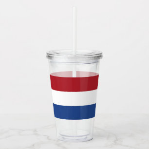 Patriottische Acryl Tumbler met vlag van Nederland Acryl Drinkbeker