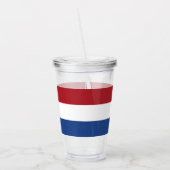 Patriottische Acryl Tumbler met vlag van Nederland Acryl Drinkbeker (Links)