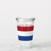 Patriottische Acryl Tumbler met vlag van Nederland Acryl Drinkbeker (Achterkant)