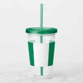 Patriottische Acryl Tumbler met vlag van Nigeria Acryl Drinkbeker (Voorkant)