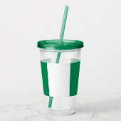 Patriottische Acryl Tumbler met vlag van Nigeria Acryl Drinkbeker (Achterkant)