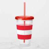 Patriottische Acryl Tumbler met vlag van Oostenrij Acryl Drinkbeker (Rechts)