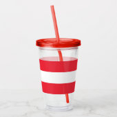 Patriottische Acryl Tumbler met vlag van Oostenrij Acryl Drinkbeker (Links)