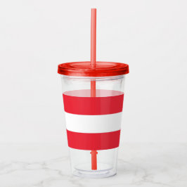 Patriottische Acryl Tumbler met vlag van Oostenrij Acryl Drinkbeker