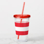 Patriottische Acryl Tumbler met vlag van Oostenrij Acryl Drinkbeker (Achterkant)