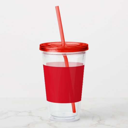Patriottische Acryl Tumbler met vlag van Peru Acryl Drinkbeker (Links)