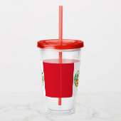 Patriottische Acryl Tumbler met vlag van Peru Drinkbeker (Rechts)