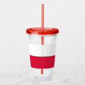 Patriottische Acryl Tumbler met vlag van Polen Acryl Drinkbeker (Rechts)