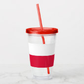 Patriottische Acryl Tumbler met vlag van Polen Acryl Drinkbeker (Links)