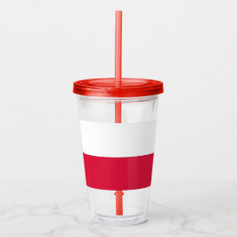 Patriottische Acryl Tumbler met vlag van Polen Acryl Drinkbeker
