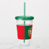 Patriottische Acryl Tumbler met vlag van Portugal Acryl Drinkbeker (Rechts)