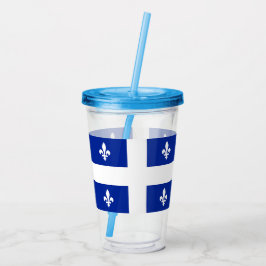Patriottische Acryl Tumbler met vlag van Quebec Acryl Drinkbeker
