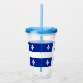 Patriottische Acryl Tumbler met vlag van Quebec Drinkbeker (Rechts)