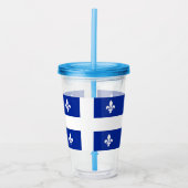 Patriottische Acryl Tumbler met vlag van Quebec Drinkbeker (Voorkant)
