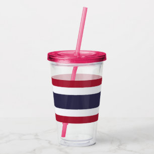 Patriottische acryl tumbler met vlag van Thailand Drinkbeker