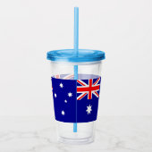 Patriottische acryltumbler met vlag van Australië Acryl Drinkbeker (Rechts)