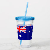 Patriottische acryltumbler met vlag van Australië Acryl Drinkbeker (Achterkant)