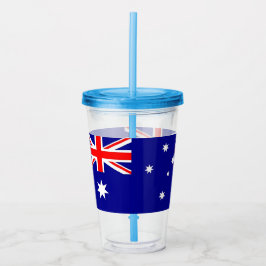 Patriottische acryltumbler met vlag van Australië Acryl Drinkbeker