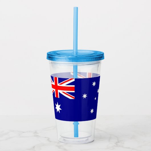 Patriottische acryltumbler met vlag van Australië Acryl Drinkbeker (Voorkant)