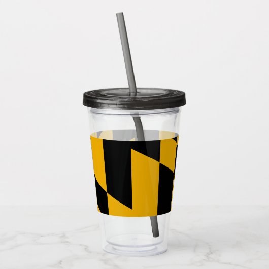 Patriottische acryltumbler met vlag van Baltimore Acryl Drinkbeker (Links)