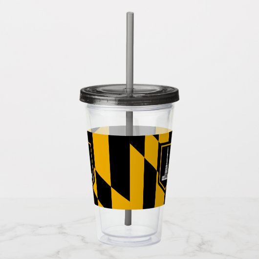 Patriottische acryltumbler met vlag van Baltimore Acryl Drinkbeker (Rechts)