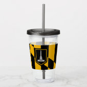 Patriottische acryltumbler met vlag van Baltimore Acryl Drinkbeker (Voorkant)