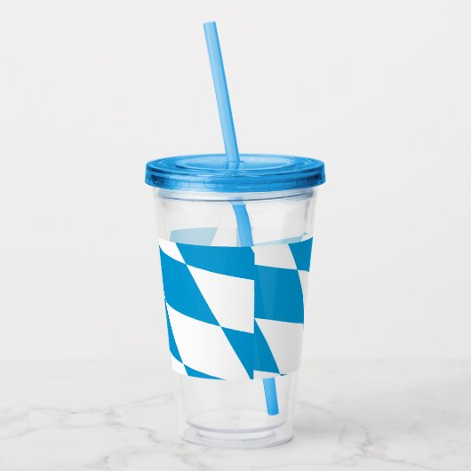 Patriottische acryltumbler met vlag van Beieren Acryl Drinkbeker (Links)