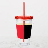 Patriottische acryltumbler met vlag van België Acryl Drinkbeker (Rechts)