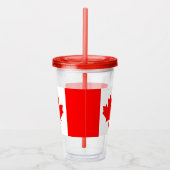 Patriottische acryltumbler met vlag van Canada Acryl Drinkbeker (Rechts)