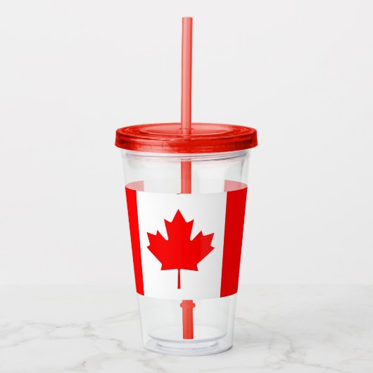 Patriottische acryltumbler met vlag van Canada Acryl Drinkbeker (Voorkant)