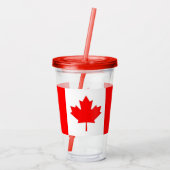 Patriottische acryltumbler met vlag van Canada Acryl Drinkbeker (Achterkant)